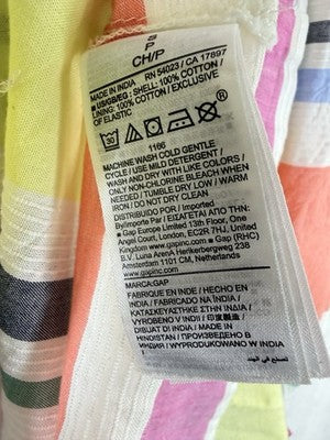 Gap Maxi Dress Small Womens Striped Empire Waist 100% Cotton Sleeveless New $98