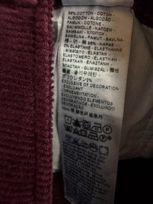 Levis 725 High Rise Bootcut 29 Corduroys Pants Jeans Womens Burgundy Red Levi’s