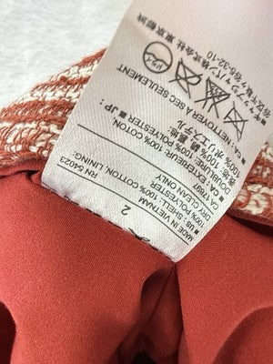 Banana Republic Pencil Skirt 2 100% Cotton Short Red Womens