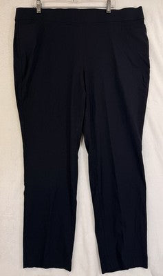 Liz Claiborne Lisa Pants 20W Navy Blue Pull On Womens Plus Size