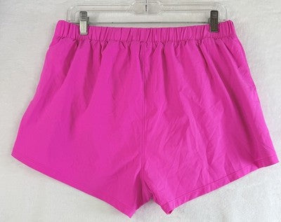 Gap Fit Running Shorts Medium Tall Womens Pink High Rise Brief Liner New