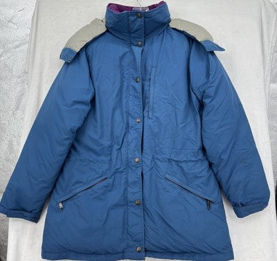 Vintage LL Bean Womens Jacket Large Down Puffer Coat 90s Penobscot Parka Hipster