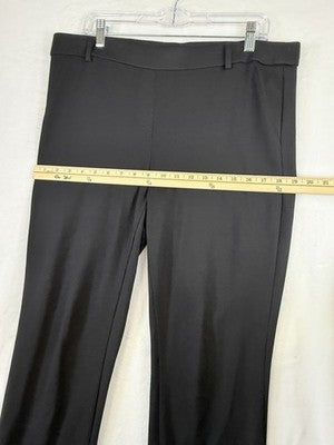 Briggs Pull On Pants Womens Petite Large Black Ponte Knit PL