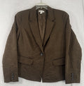 Coldwater Creek Jacket Small Brown Blazer 1 Button Lightweight Womens NEW