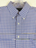 Lauren Ralph Lauren Shirt Mens 16.5 32/33 Blue Plaid Long Sleeve Button Non Iron