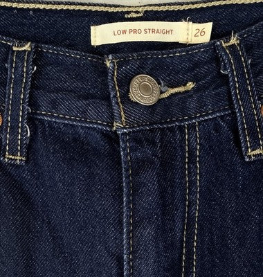 Levis Low Pro Straight Jeans Womens 26 Dark Blue Rinse Levi’s