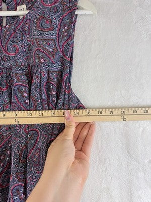 Gap Dress XL Womens Sleeveless Fit Flare Paisley Shift