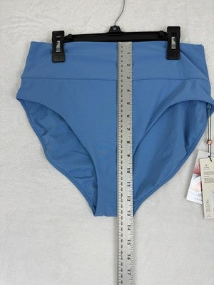 Calia Swimwear Medium Bottoms Blue High Rise Swimsuit Tankini Bikini Women NEW