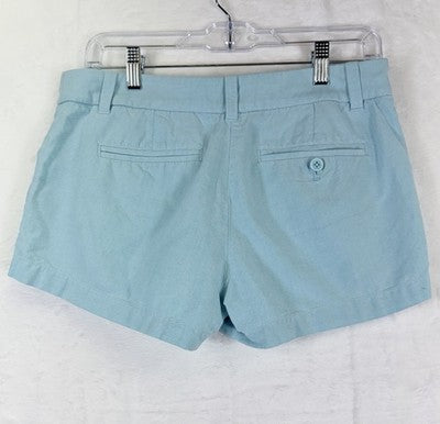 J Crew Chino Shorts Womens 4 100% Cotton Blue Womens 2.5”