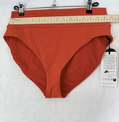 Calia Swim Bottom Large Red High Rise Wide Band Womens Tankini Swimwear New NWT