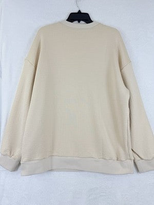 Obermeyer Explorer Tech Crew Mens Medium Sweatshirt Pullover Cement New NWT