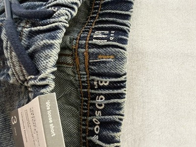 Baby Gap Boys 3t Shorts 90s Loose Fit Denim Jean Blue New