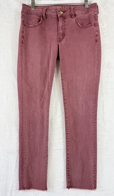 American Eagle Crop Jeggings Size 6 Jeans Pink Womens Denim Cropped