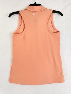 Nike Womens Victory Golf Polo Shirt XS Dri Fit Top Pink Sleeveless New