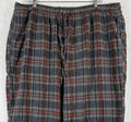LL Bean Flannel Pajama Pants XXL Mens 30” Gray Plaid Drawstring Sleep PJ Pajamas