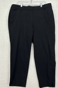 Talbots Perfect Crop Pants 16W Black Plus Size Womens Cotton Stretch Cropped
