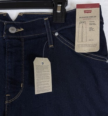 Levis 318 Shaping Wide Leg Jeans 31 Womens Dark Blue 31x32 Levi’s New NWT