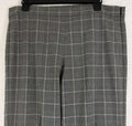 DKNY Dress Pants Womens 12 Gray Plaid High Rise Side Zip