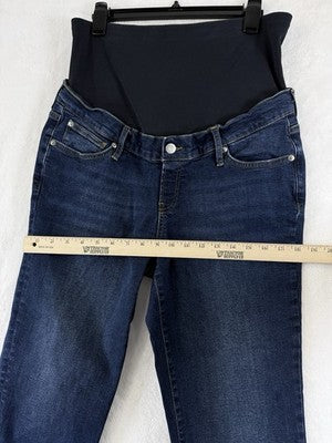 Gap Maternity Jeans 12 31 Maternity True Waistband Full Panel Girlfriend Blue