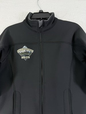 LL Bean Jacket Womens Small Black Outdoor Discovery School Fleece Lined Full Zip