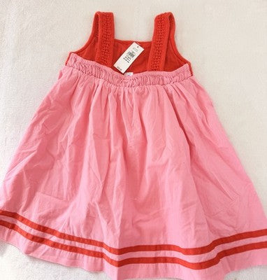 Baby Gap Dress 3T Summer Crochet Sleeveless Pink Fit Flare Sundress Girls New
