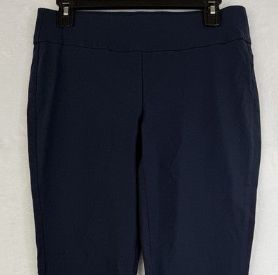 Christopher And Banks Signature Slimming Pants 4 Navy Blue Pull On Womens