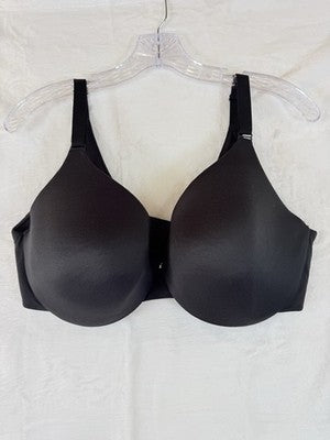 Cacique Bra 38DD Back Smoother Lightly Line Full Coverage Black Womens