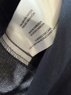 Gap Linen Blend Wide Leg Pants XL Womens Blue Pull On
