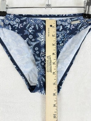 Venus Bandeau Bikini Set C Top 4 Bottom Blue Paisley Push Up Womens