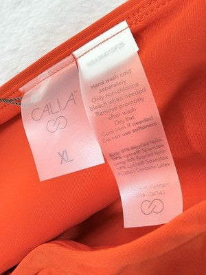 Calia Swim Bottom XL Red Adjustable Tie Front Womens Tankini Swimwear New NWT