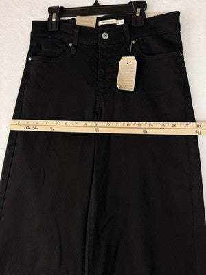 Levis 318 Shaping Wide Leg Jeans 27 Womens Black 27x30 Levi’s New NWT