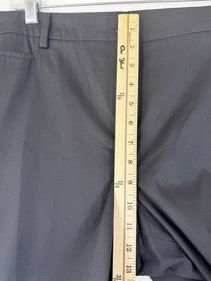 Talbots Perfect Skimmer Pants 16 Petite Black 16P Womens Capris Cotton Stretch