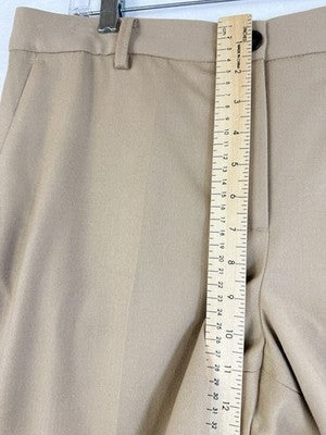 Talbots Windsor Pants 14 Petite Italian Flannel Beige Tan Wool Straight Leg