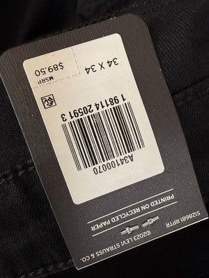 Levis 726 Flare Jeans 34 Women 34x34 Black Mid Rise Levi’s New NWT