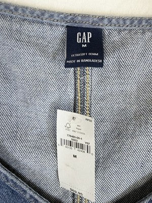 Gap UltraSoft Denim Mini Dress Medium Women Sleeveless Jean Blue Medium Wash New