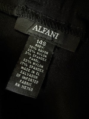 Alfani Pull On Pants Women 14 Short Black