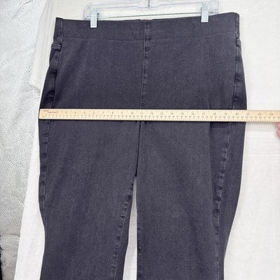 NYDJ Pull On Jeans 1X Gray Black Lot SanSpring Denim Lift Tuck Plus Size Womens