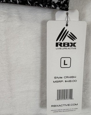 RBX Womens Sports Bra Large Gray Strappy Workout Top New NWT