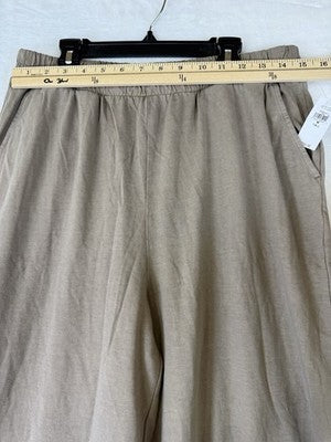 Gap Heavyweight Wide Leg Pants Medium Tall Womens Pull On Knit *FlawRead