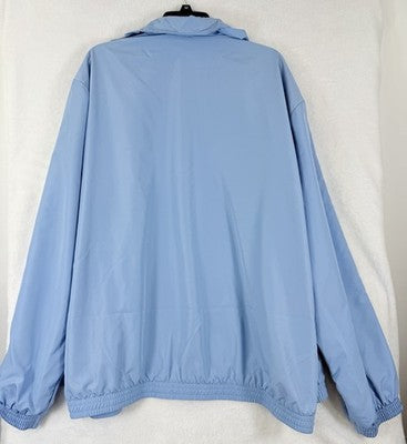 Adidas Originals Track Jacket Medium Ash Blue Black 3 Stripes Full Zip New NWT