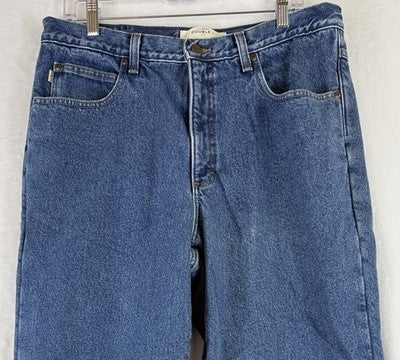 LL Bean Double L Fleece Lined Jeans 36x32 Mens Blue Classic Fit