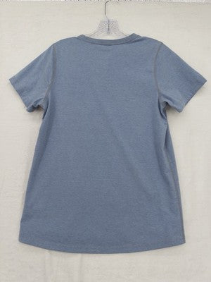 LL Bean Insect Shield Shirt Womens Small Blue Short Sleeve Top