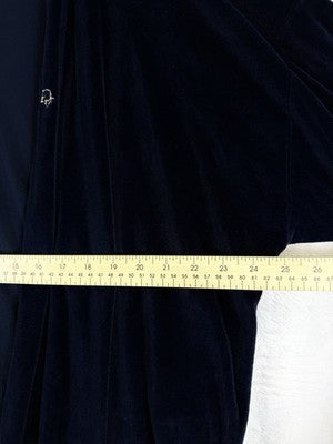 Christian Dior Robe Mens Velour Navy Blue Tie Belt Pockets OSFA