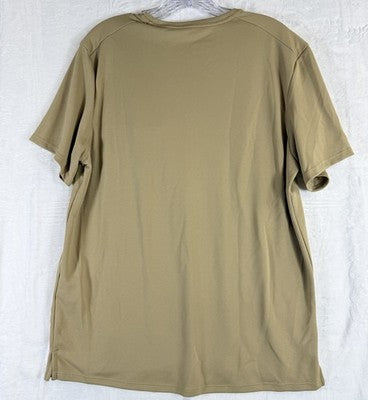 Nike Mens Miler T Shirt Medium Running Tan Beige Short Sleeve Dri Fit New NWT