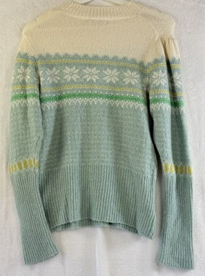 J Crew Fair Isle Sweater Women Medium Alpaca Merino Wool