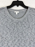 J Jill Sweater Small Short Sleeve Gray Open Knit Lightweight Beachy Womens