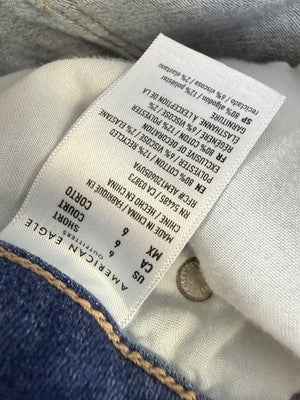 American Eagle Low Rise Flare Jeans 6 Short Blue Womens