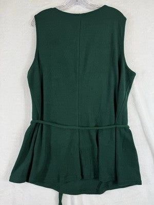 Lane Bryant 26 28 Tops Sleeveless Fleece Cowl Neck Tunic Tie Belt New NWT