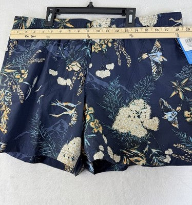 Columbia Shorts Womens XL Sandy River Short II 5” Nylon Birds Pockets New NWT