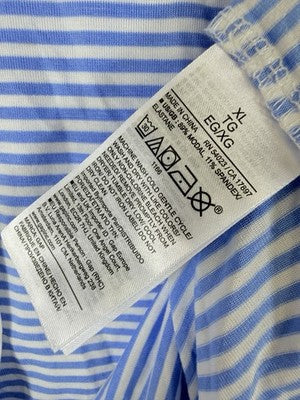 Gap Body Modal Pajamas XL Set Top Shorts Womens Blue Stripe Short Sleeve New NWT